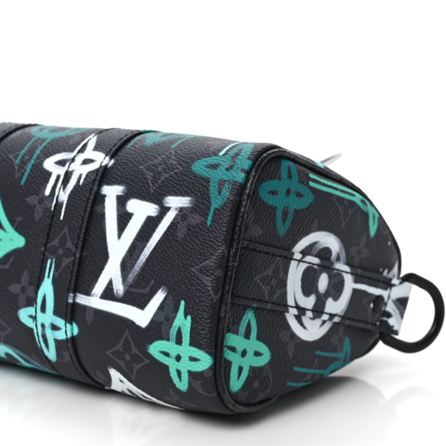 Louis Vuitton Monogram Eclipse Graffiti Keepall Bandoulière 25 Shoulder Bag -  Green Lights
