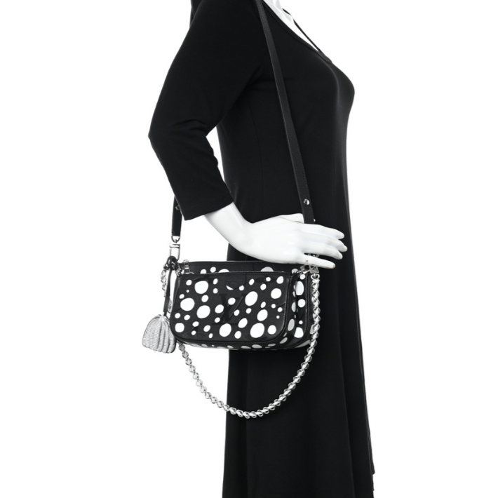 Louis Vuitton x Yayoi Kusama Multi Pochette Accessoires Shoulder Bag - Black White