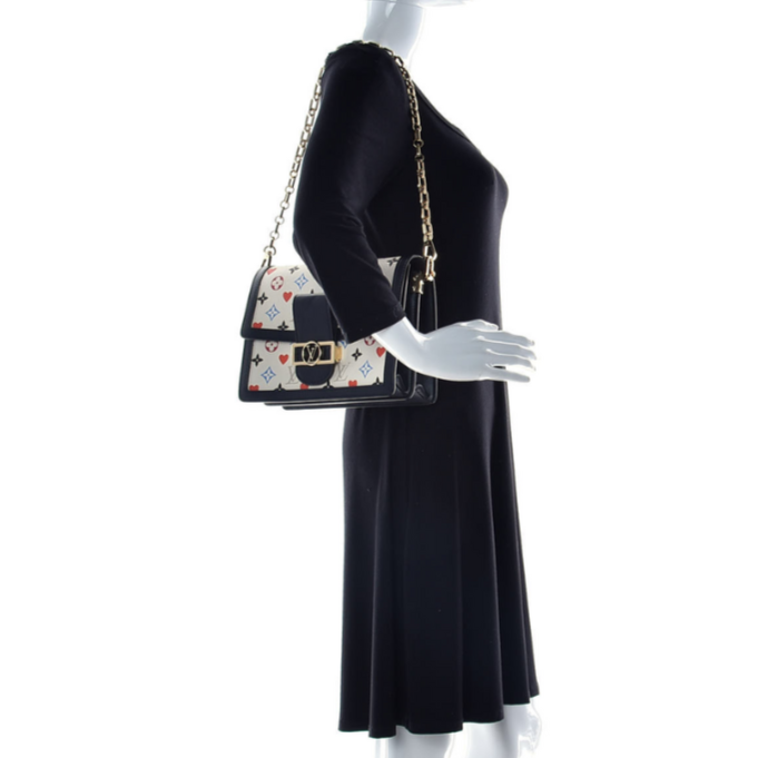 Louis Vuitton Dauphine MM Tote Bag - White