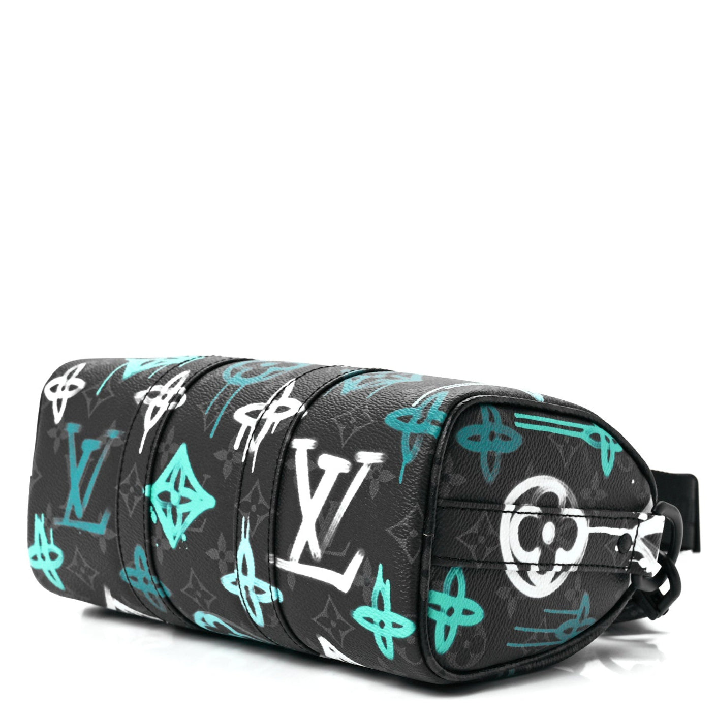 Louis Vuitton Monogram Eclipse Graffiti Keepall Bandoulière 25 Shoulder Bag -  Green Lights