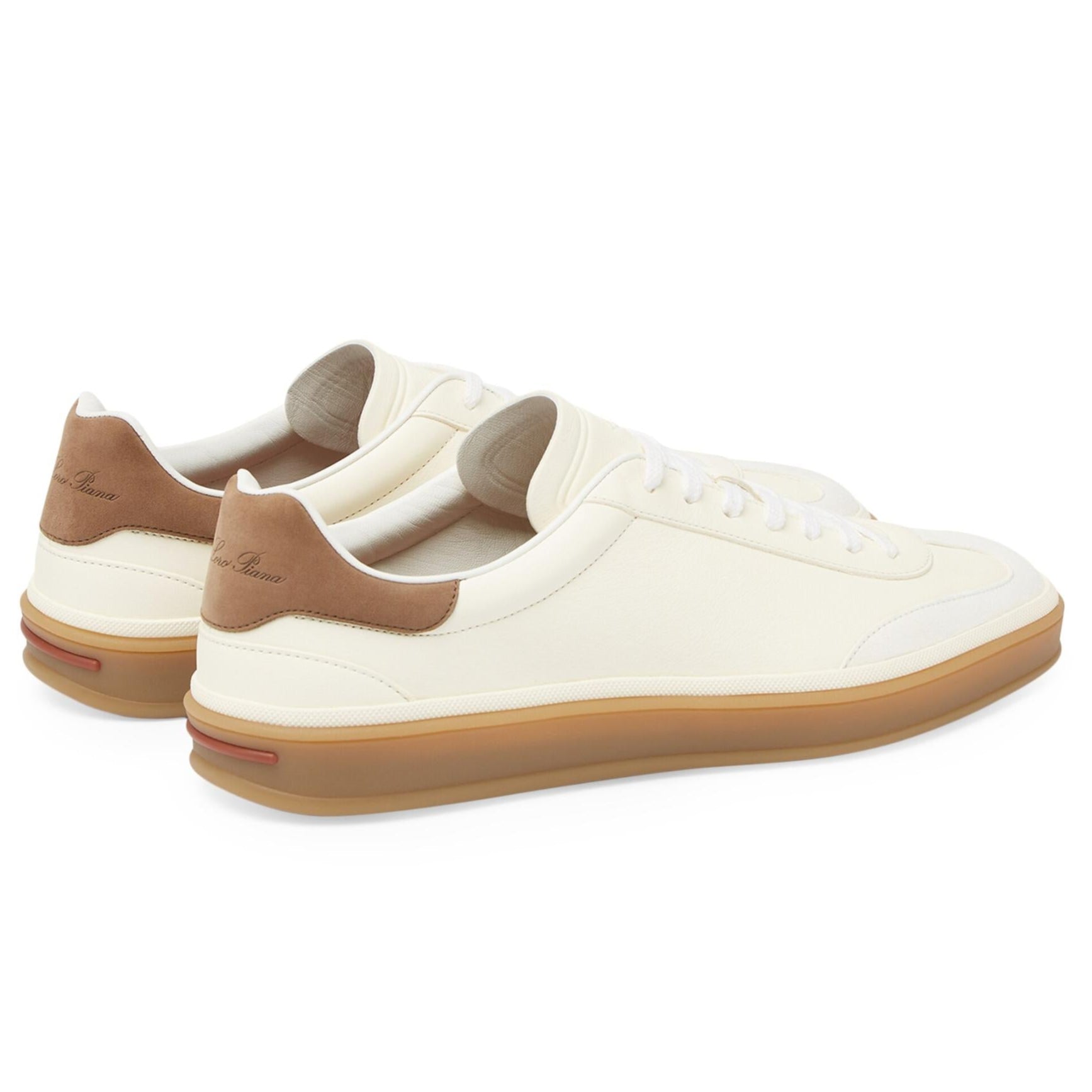 Loro Piana Tennis Walk Leather Sneakers - White (149)