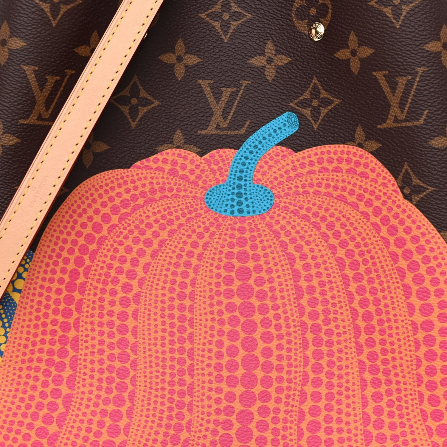 Louis Vuitton x Yayoi Kusama Pumpkin NéoNoé MM Bucket Bag - Brown