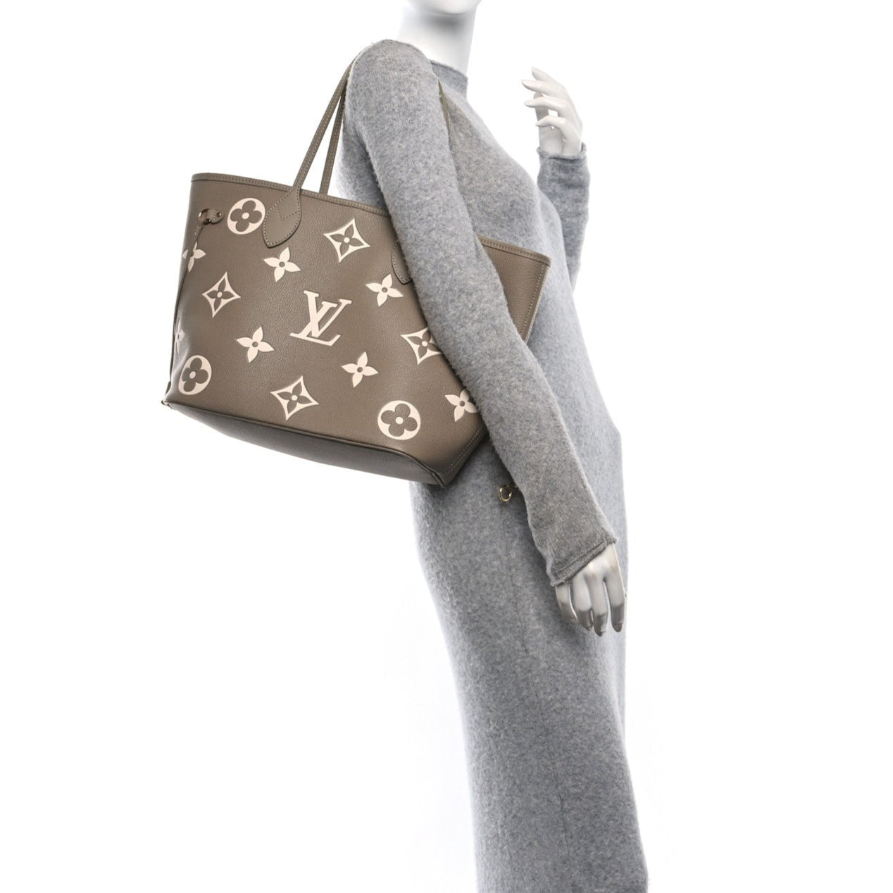 Louis Vuitton Empreinte Monogram Giant Neverfull MM Handbag - Beige Khaki