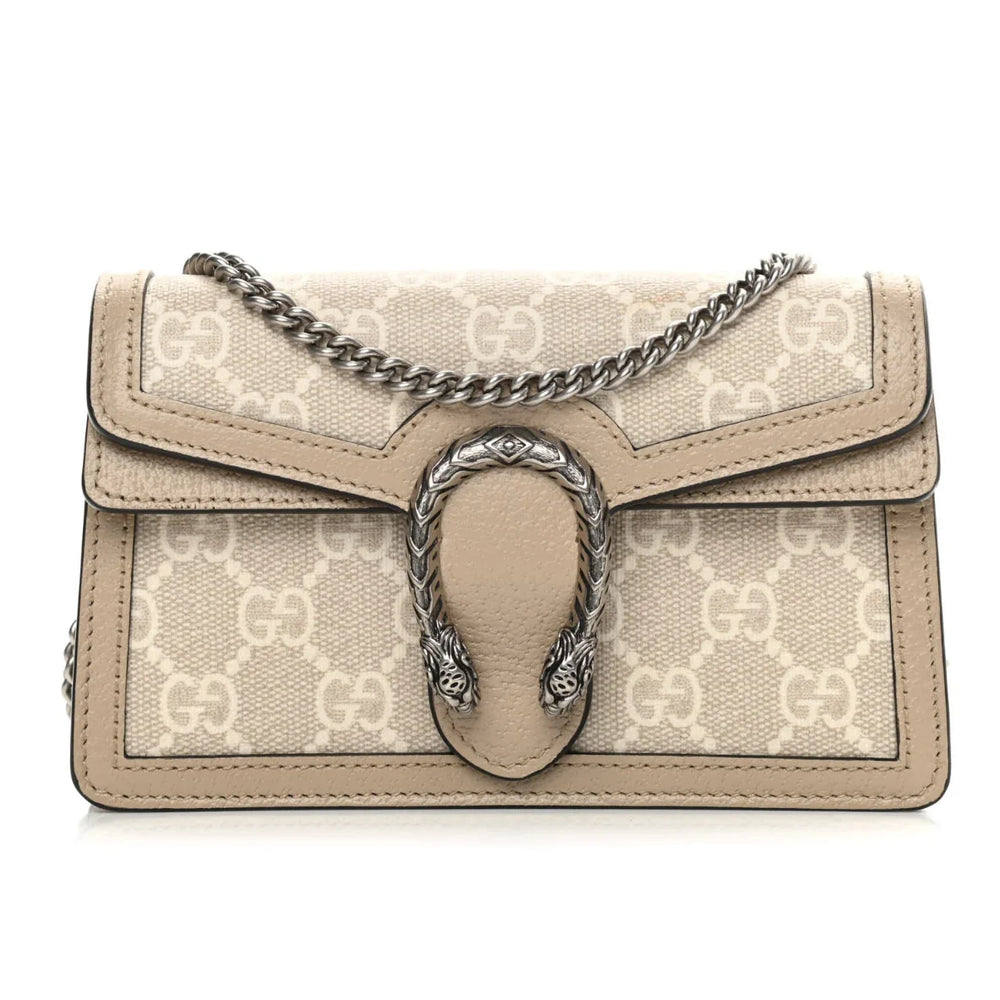 Gucci Canvas Dionysus Shoulder Bag – Beige