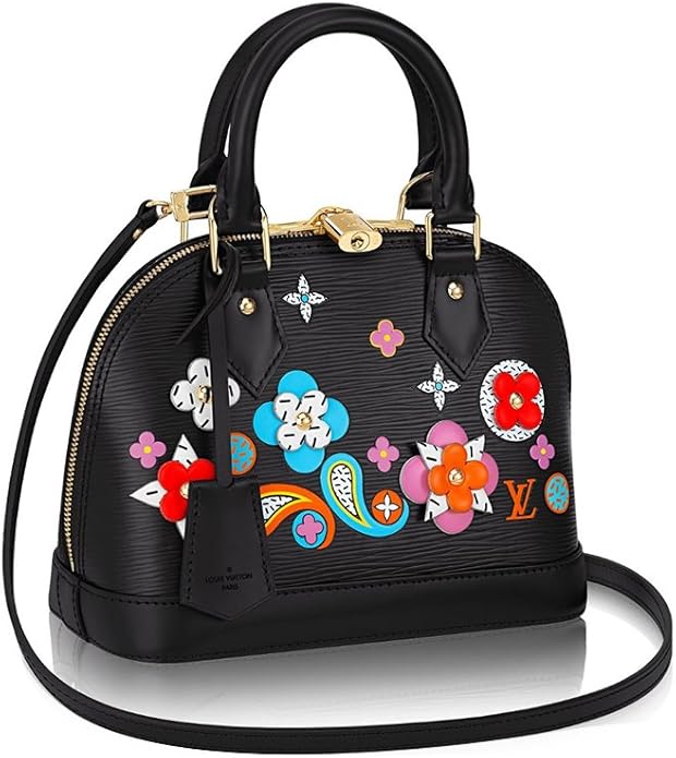 Louis Vuitton Blooming Flowers Epi Alma BB Handbag - Black