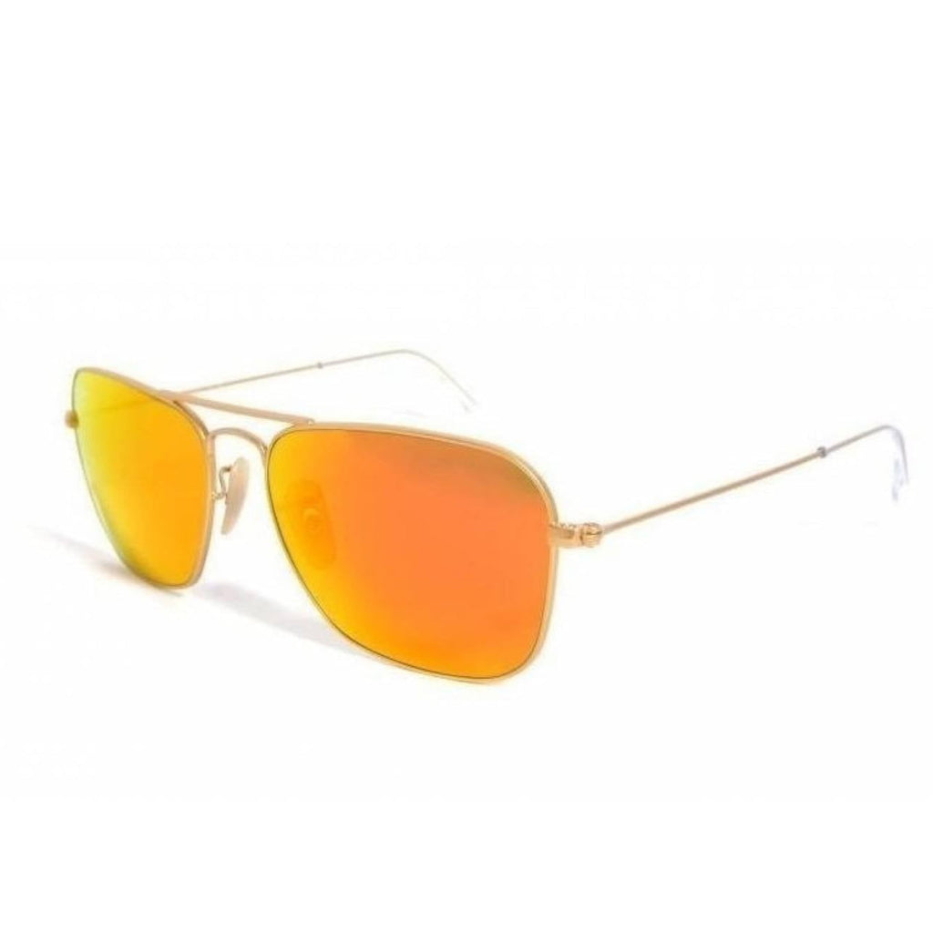 Ray Ban Caravan RB3136 112/69 Square Gold Frame Sunglasses