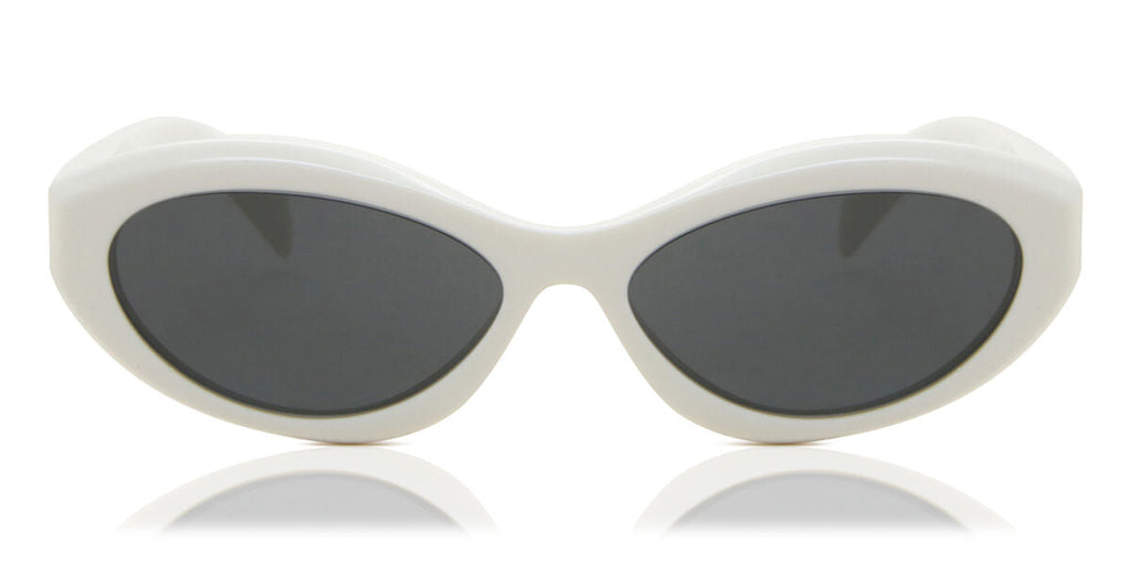 Prada PR26Z 17K-08Z White Oval Sunglasses