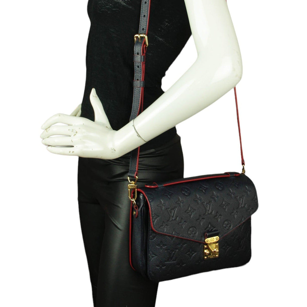 Louis Vuitton Monogram Empreinte Pochette Metis Handbag - Rouge Marine