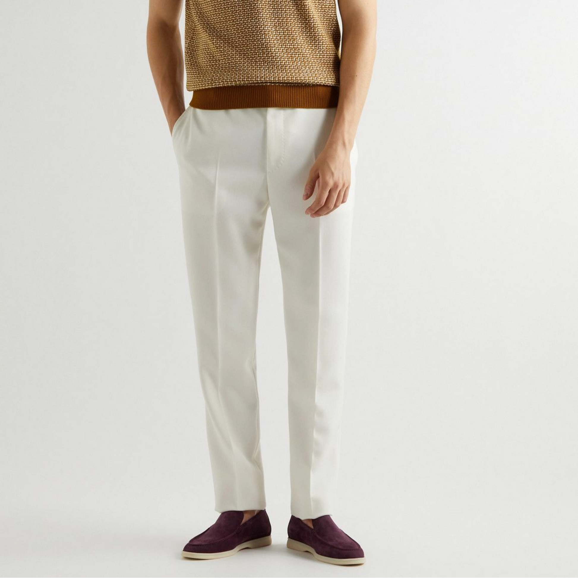 Loro Piana Summer Walk Suede Loafers - Burgundy