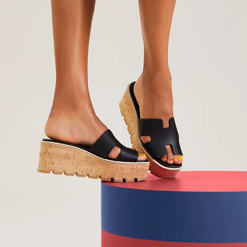Hermes Eze 30 Sandals - Noir