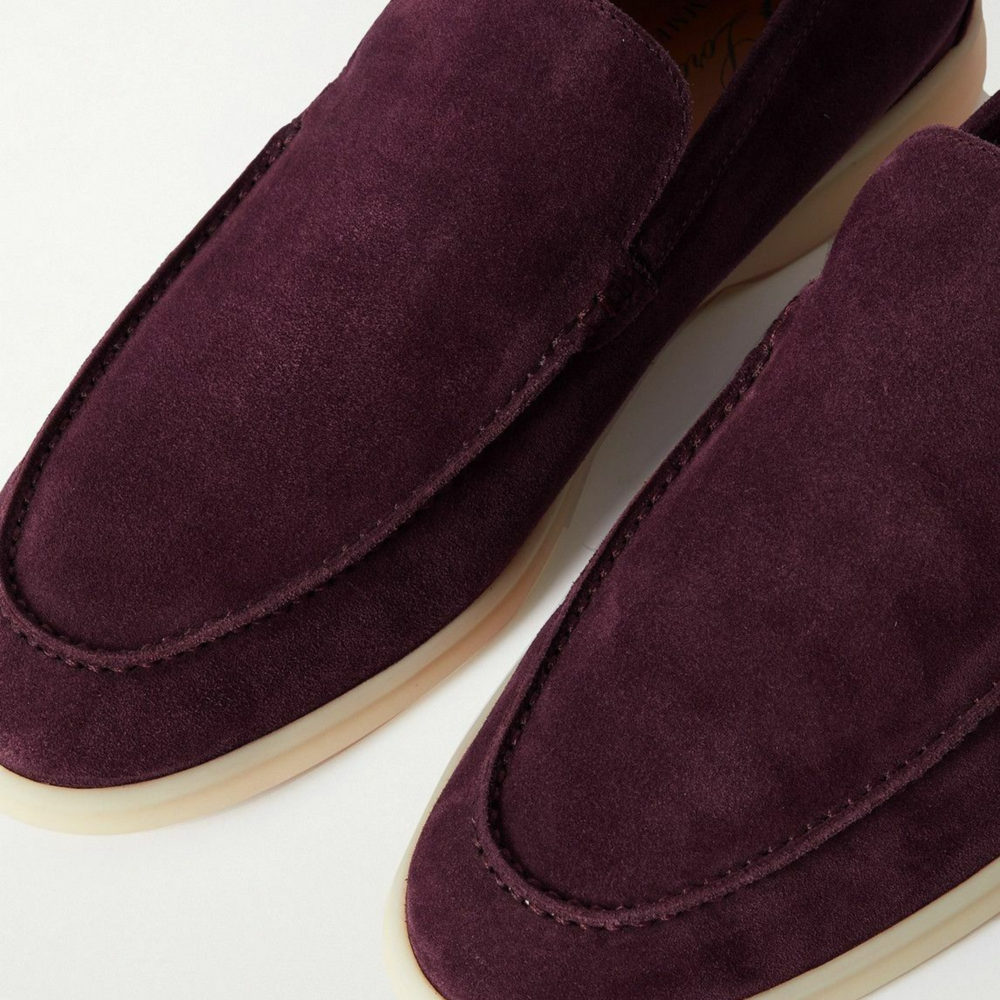 Loro Piana Summer Walk Suede Loafers - Amarone