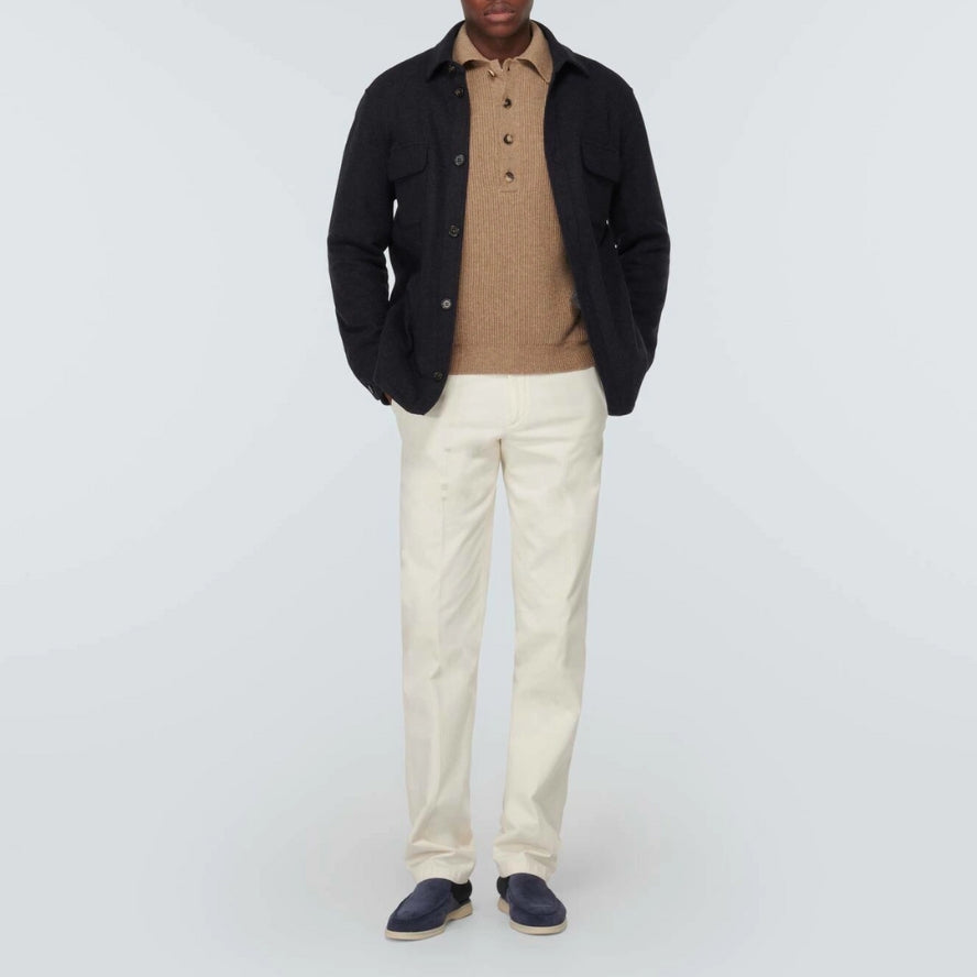 Loro Piana Babouche Walk Suede Slippers - Racing Blue (202)