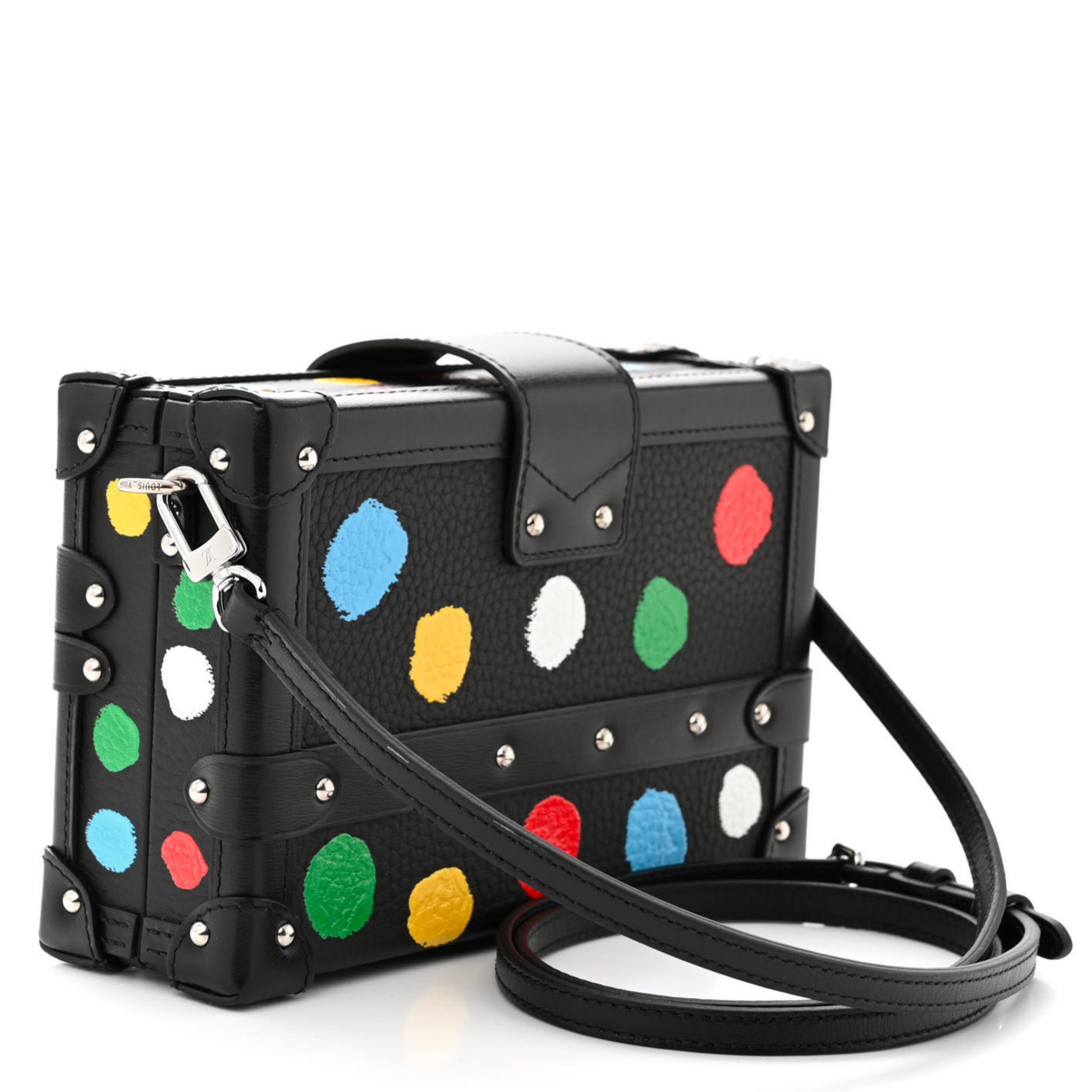 Louis Vuitton x Kusama Yayoi Taurillon Petite Malle Crossbody Bag - Black