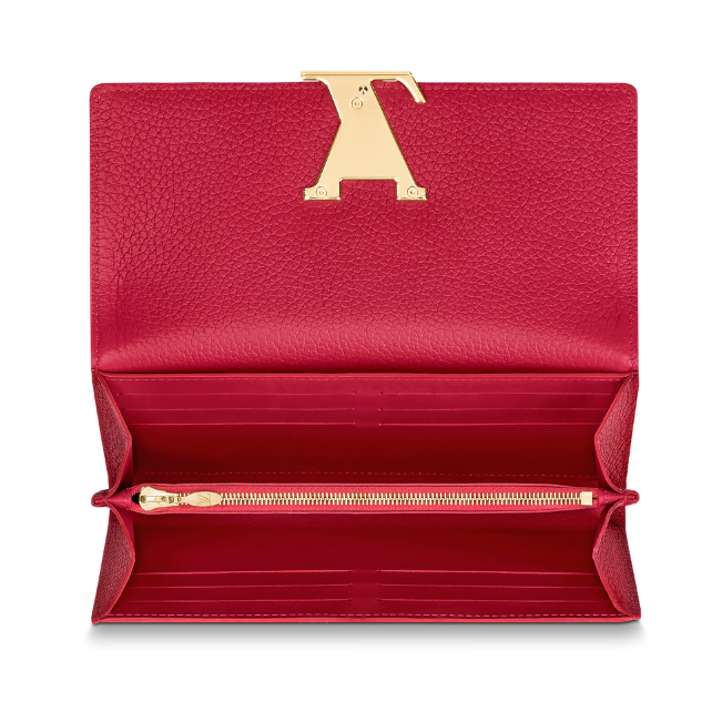 Louis Vuitton Taurillon Leather Capucines Wallet - Scarlett Red