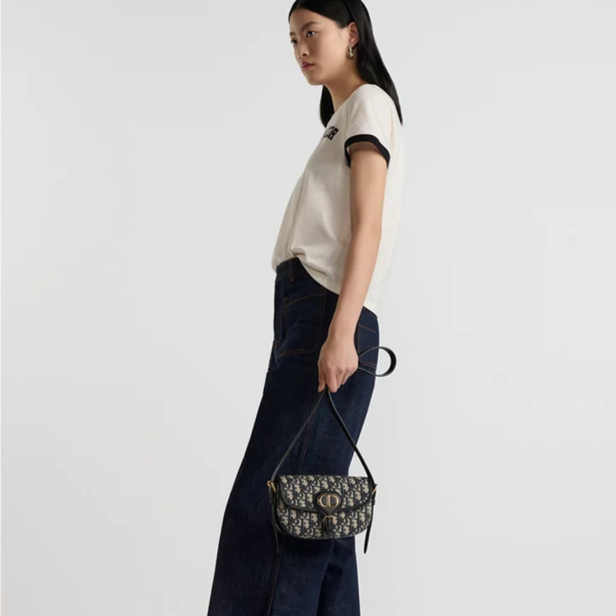 Dior Bobby East-West Oblique Jacquard Bag - Blue