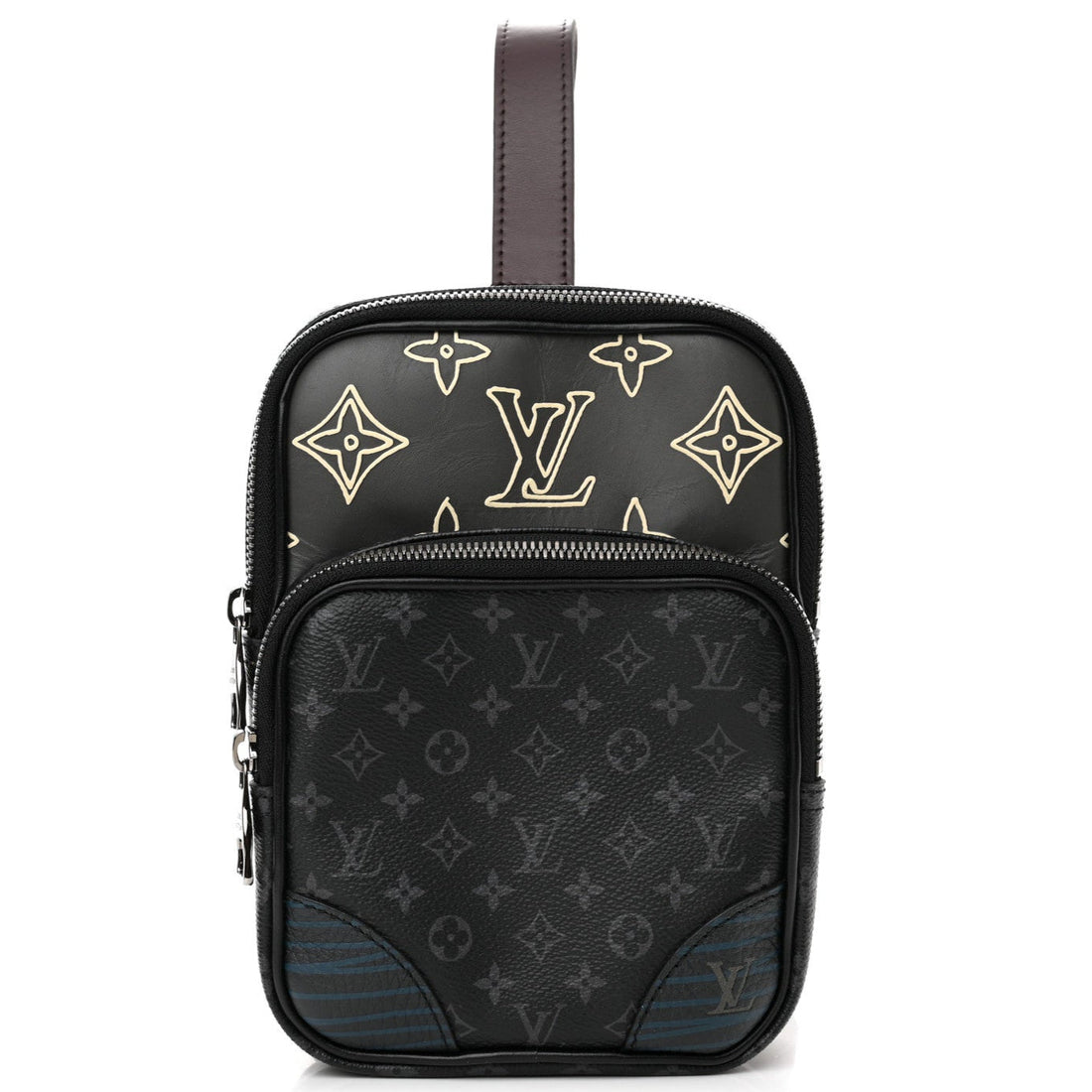 Louis Vuitton Monogram Eclipse Amazone Sling Shoulder Bag - Black