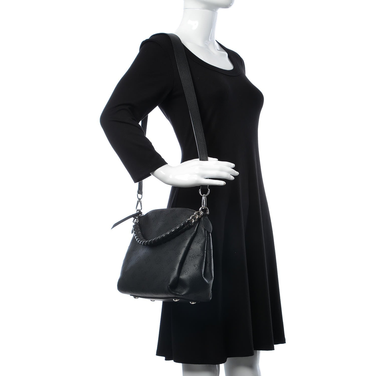 Louis Vuitton Mahina Babylone Chain BB Shoulder Bag - Black