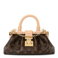 Louis Vuitton Monogram Top Handle Clutch Handbag – Brown