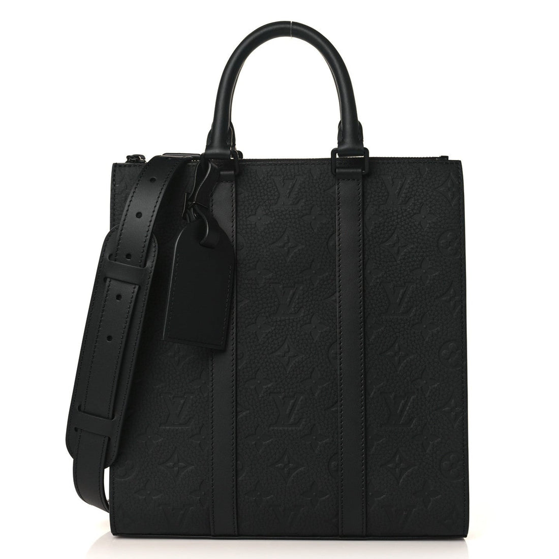 Louis Vuitton Taurillon Monogram Sac Plat Cross Bag - Black