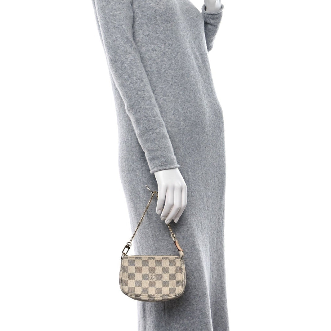 Louis Vuitton Mini Pochette Accessoires Handbag - Damier Azur Beige