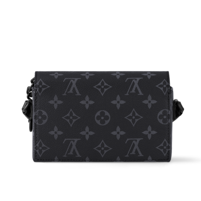 Louis Vuitton Steamer Messenger Wearable Wallet - Black Monogram Eclipse