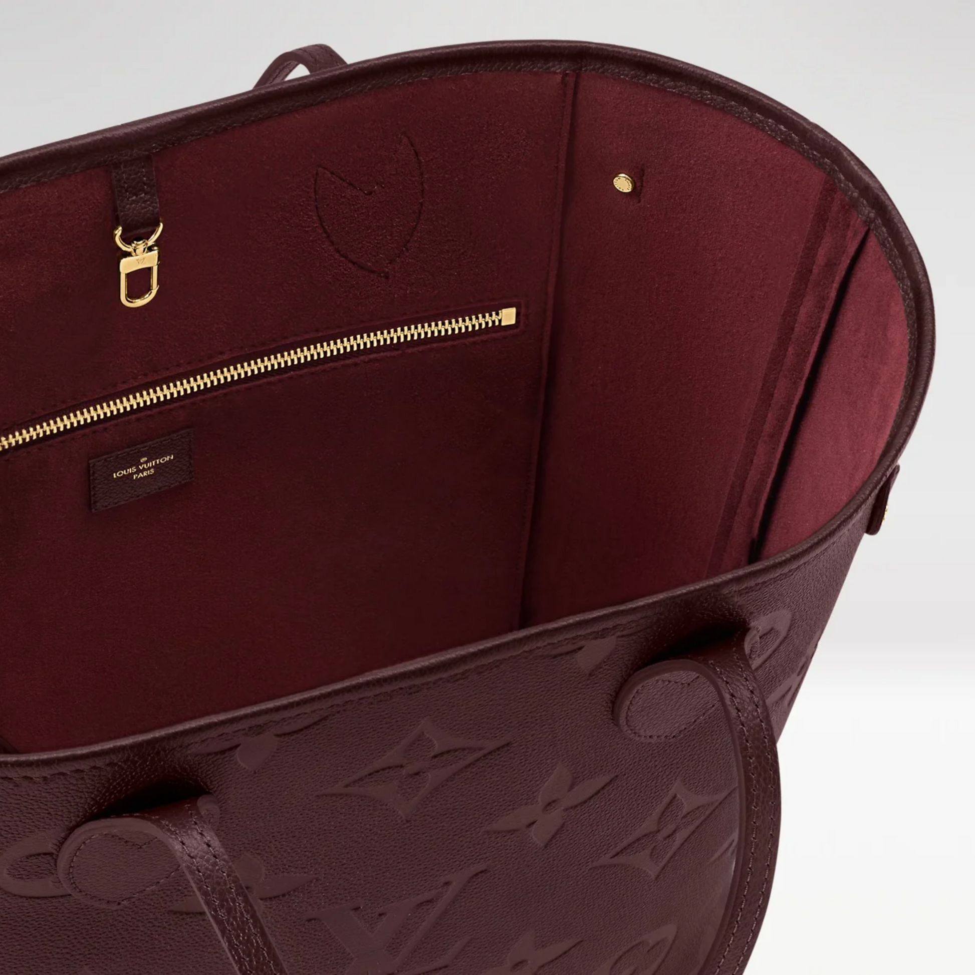 Louis Vuitton Neverfull MM Tote Bag - Wine Burgundy