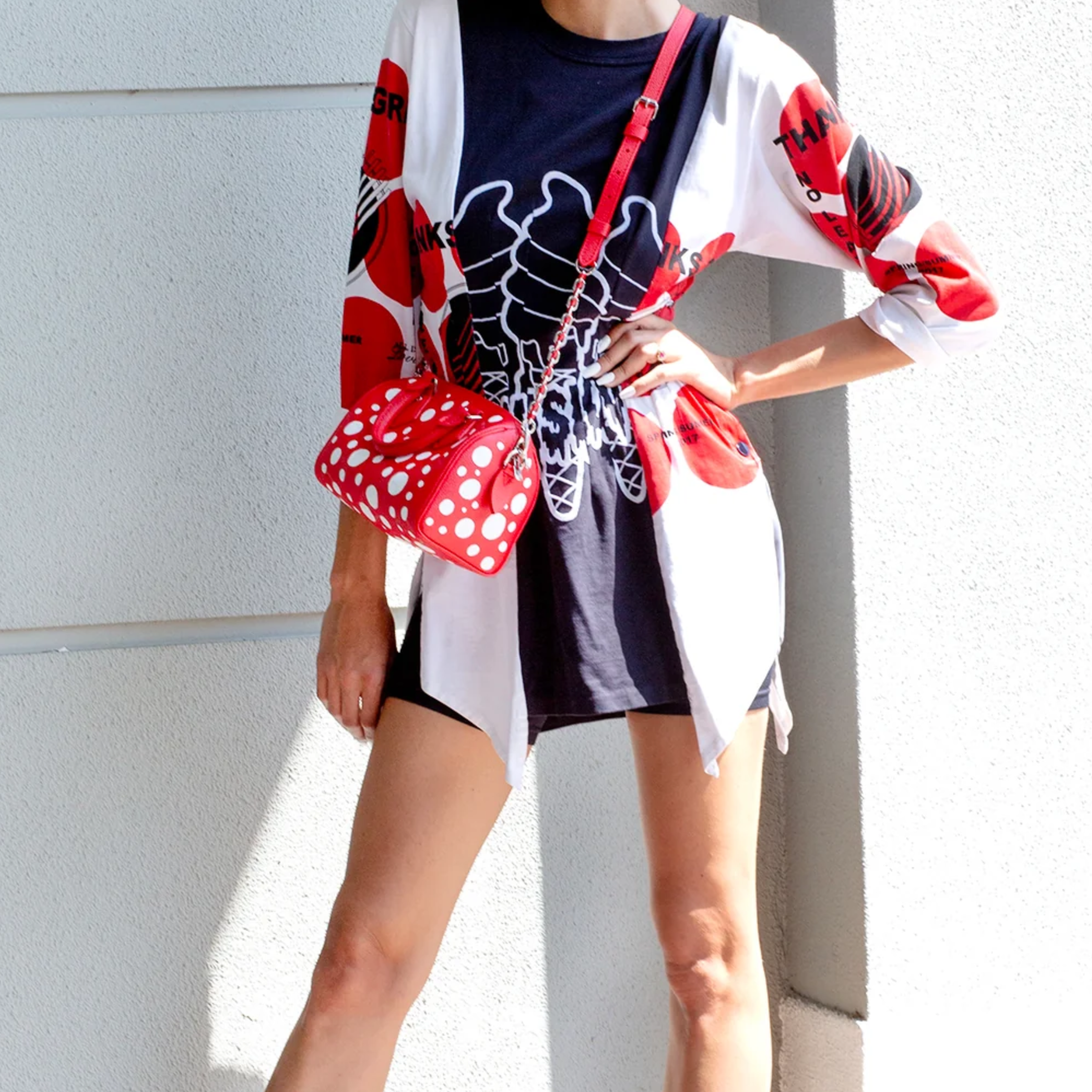 Louis Vuitton x Yayoi Kusama Speedy 20 Bandoulière Handbag - Red