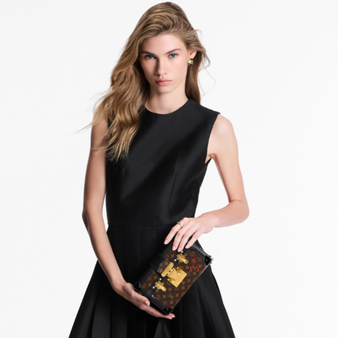 Louis Vuitton Petite Malle Shoulder Bag - Dark Brown