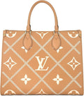Louis Vuitton Empreinte Monogram Giant Broderies OnTheGo MM Tote Bag - Light Brown