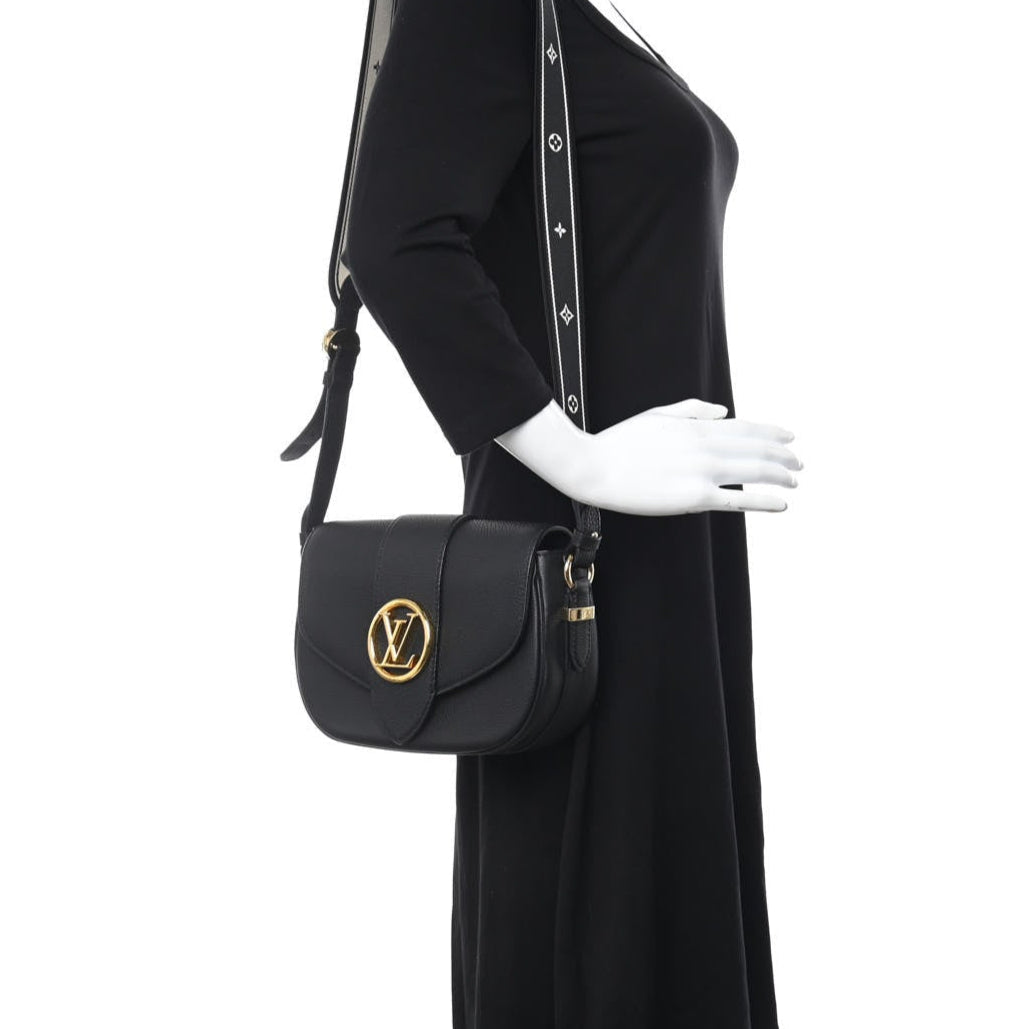 Louis Vuitton LV Pont 9 Soft MM Shoulder Bag - Black