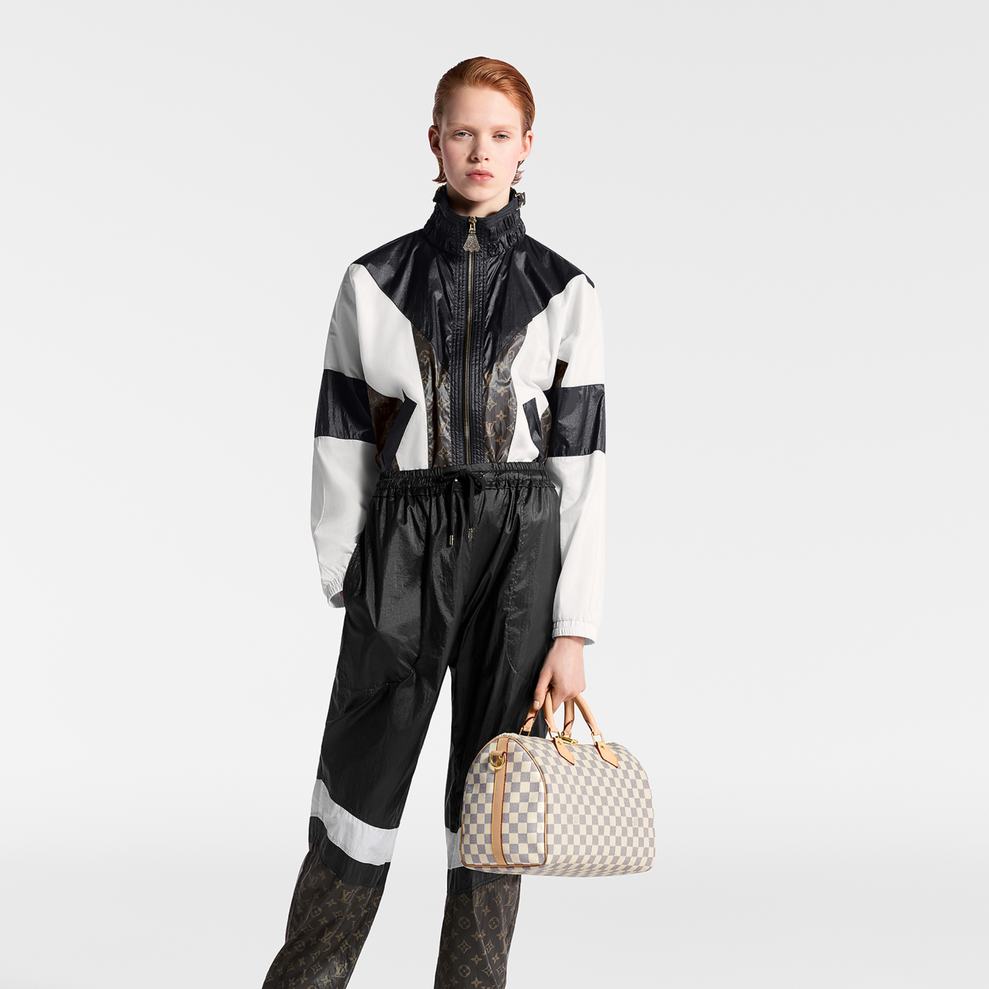 Louis Vuitton Speedy Bandoulière 30 Handbag - Off White / Grey