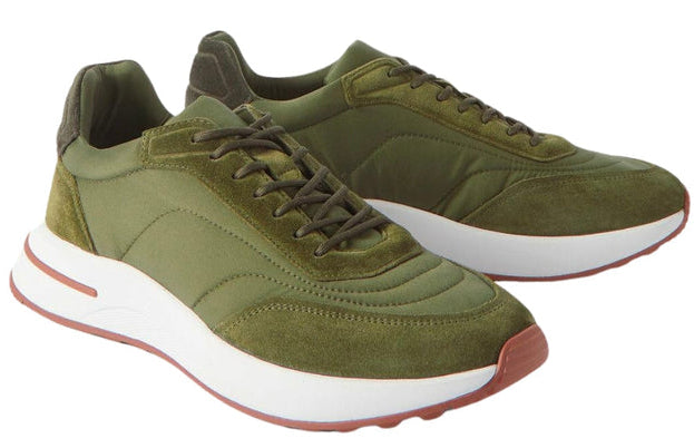 Loro Piana Weekend Walk Suede Sneakers - Green