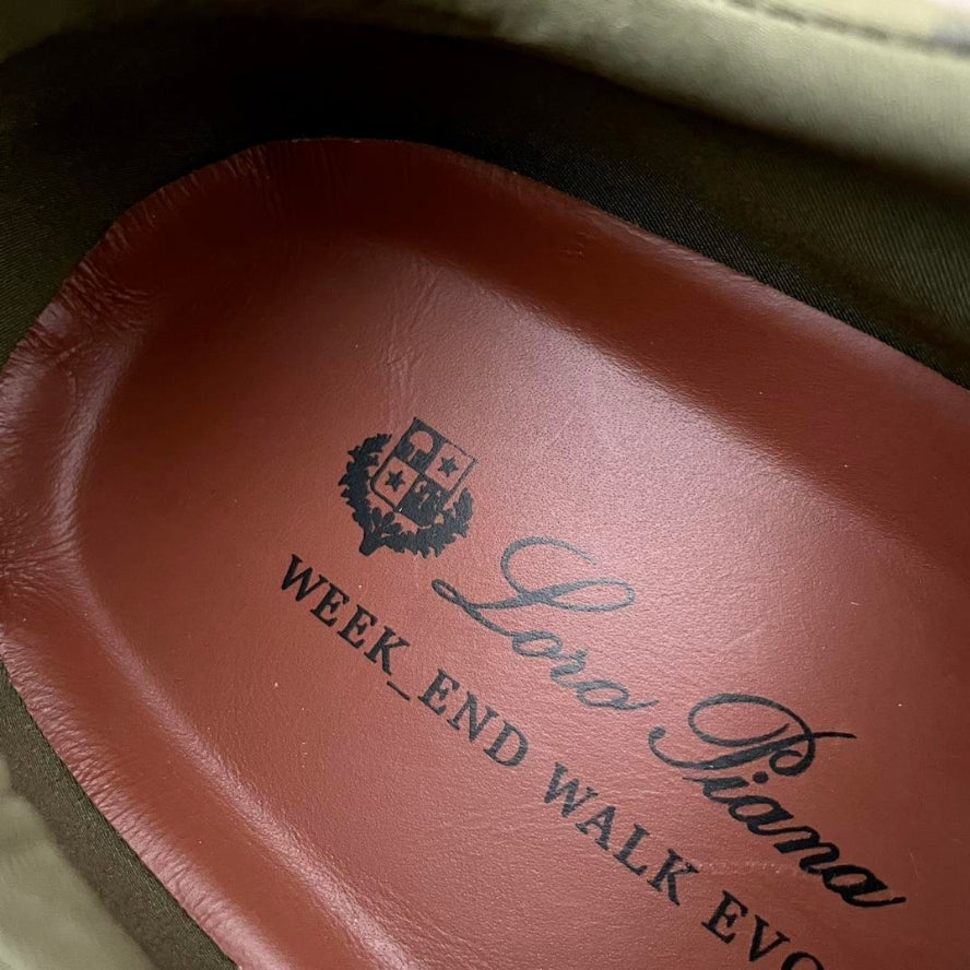 Loro Piana Weekend Walk Suede Sneakers -  Green