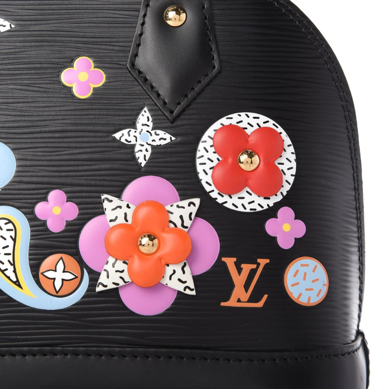 Louis Vuitton Blooming Flowers Epi Alma BB Handbag - Black
