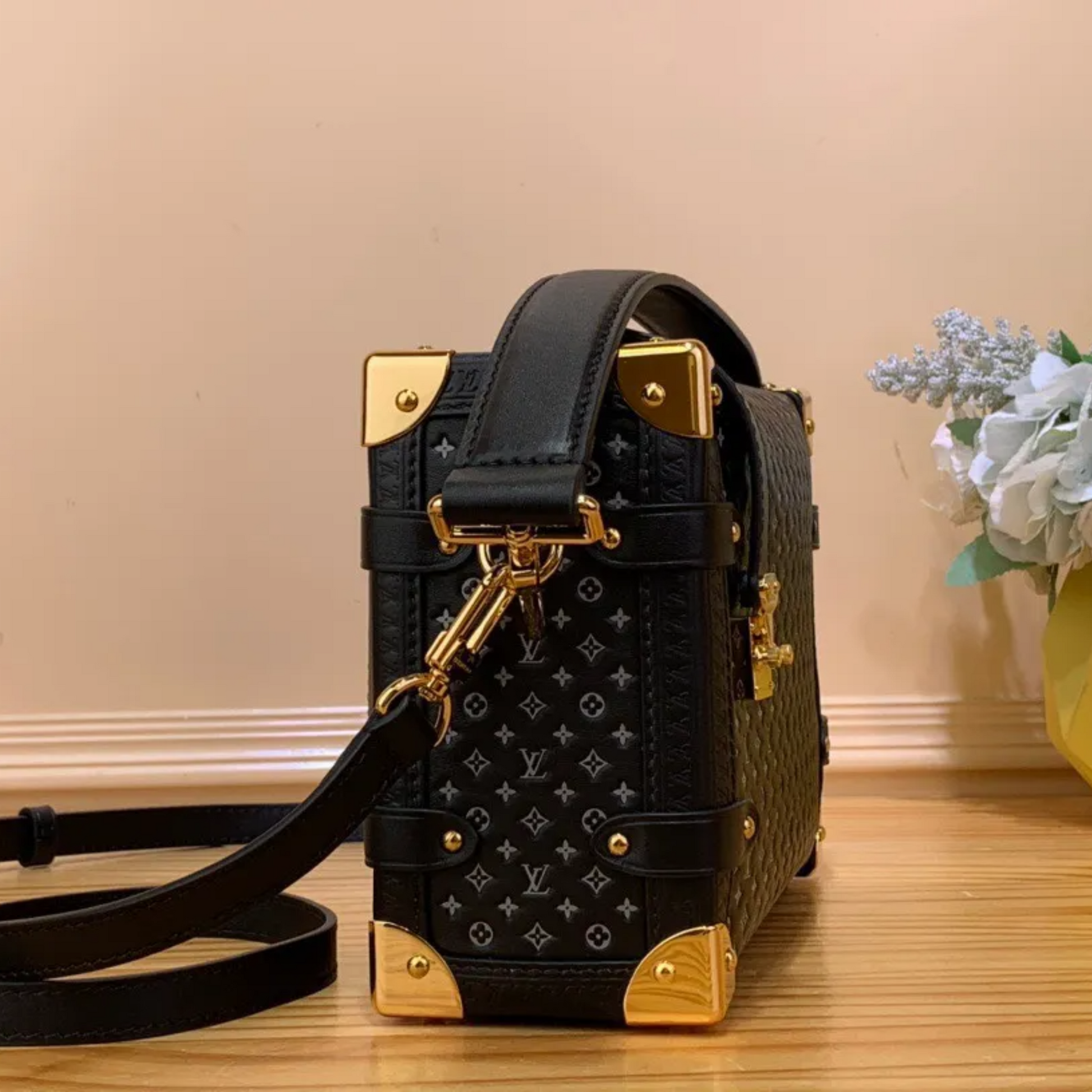 Louis Vuitton Side Trunk MM Handbag - Black