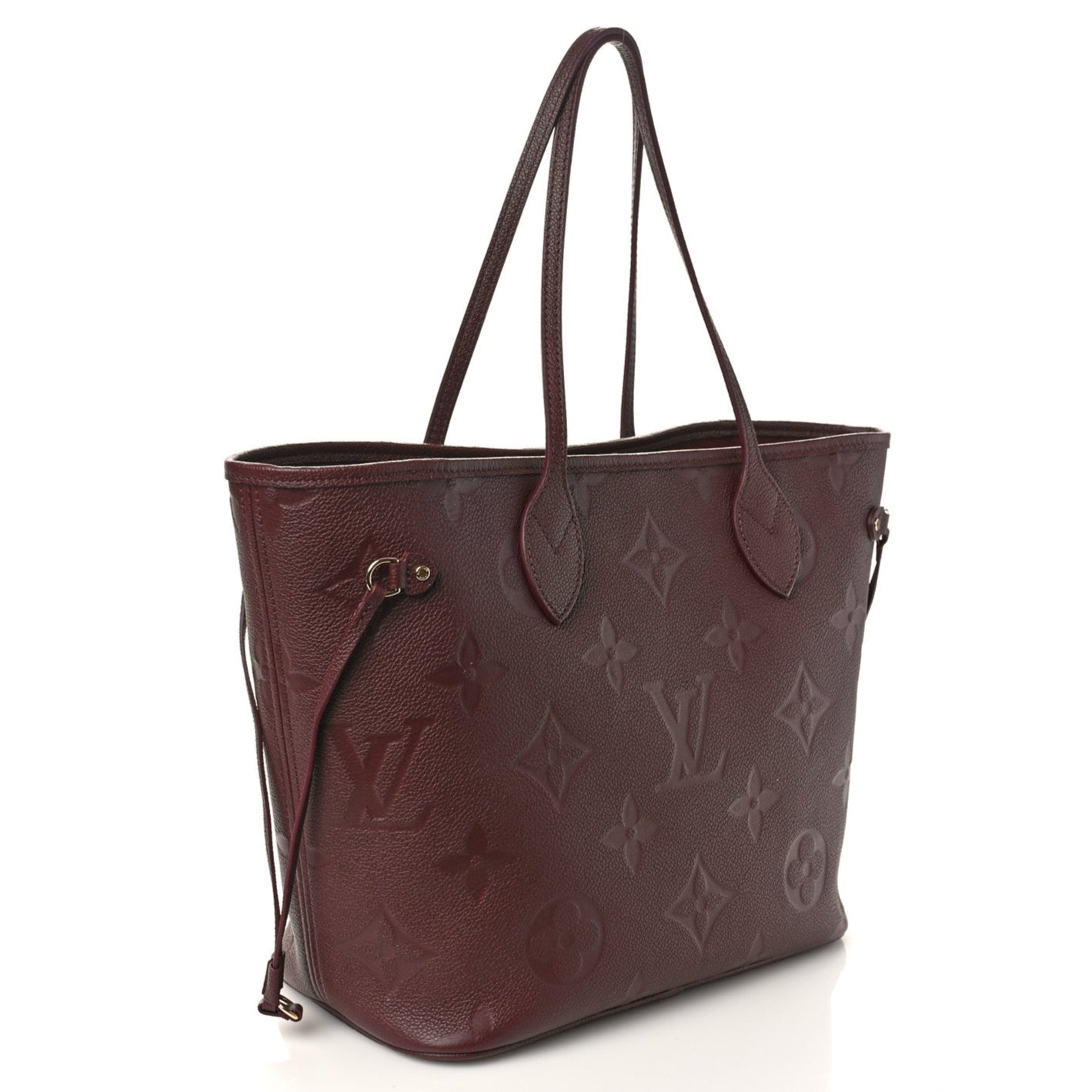 Louis Vuitton Neverfull MM Tote Bag - Wine Burgundy