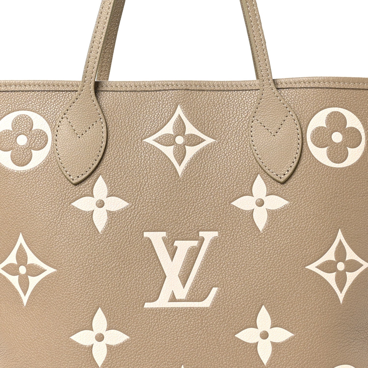 Louis Vuitton Empreinte Monogram Giant Neverfull MM Handbag - Beige Khaki