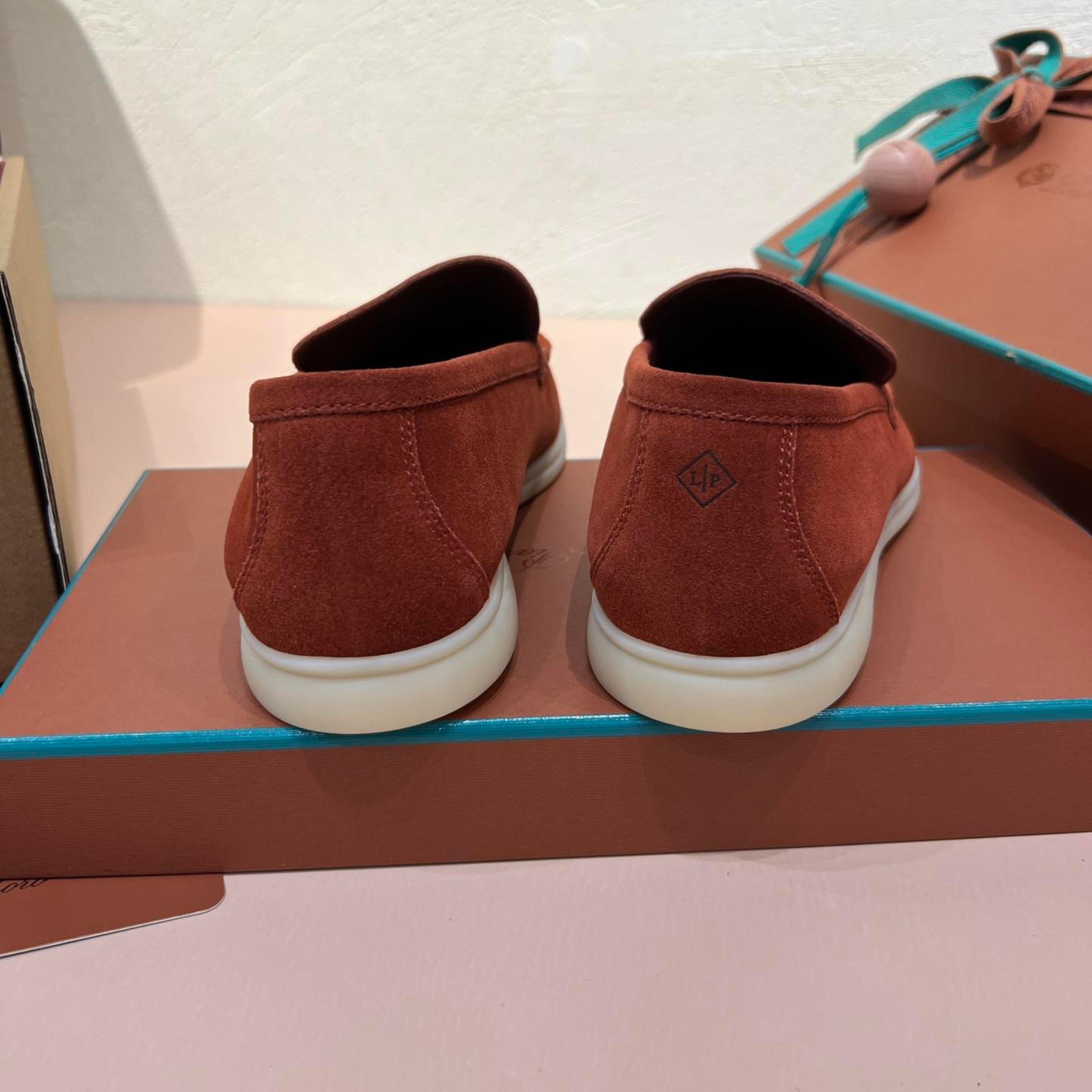 Loro Piana Summer Walk Suede Loafers -  Dried Red (R0DV)