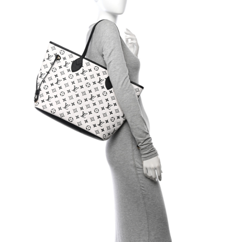 Louis Vuitton Spring In The City Neverfull MM Tote Bag - Black White Pink