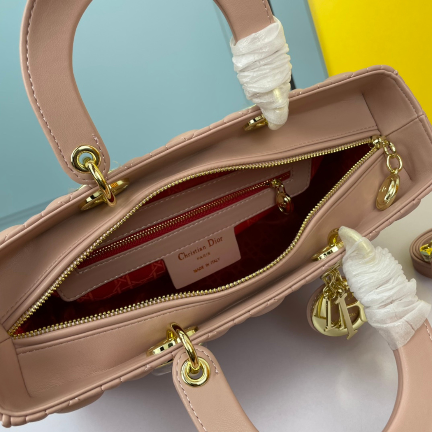 Dior Large Lady Dior Bag - Blush Cannage Lambskin