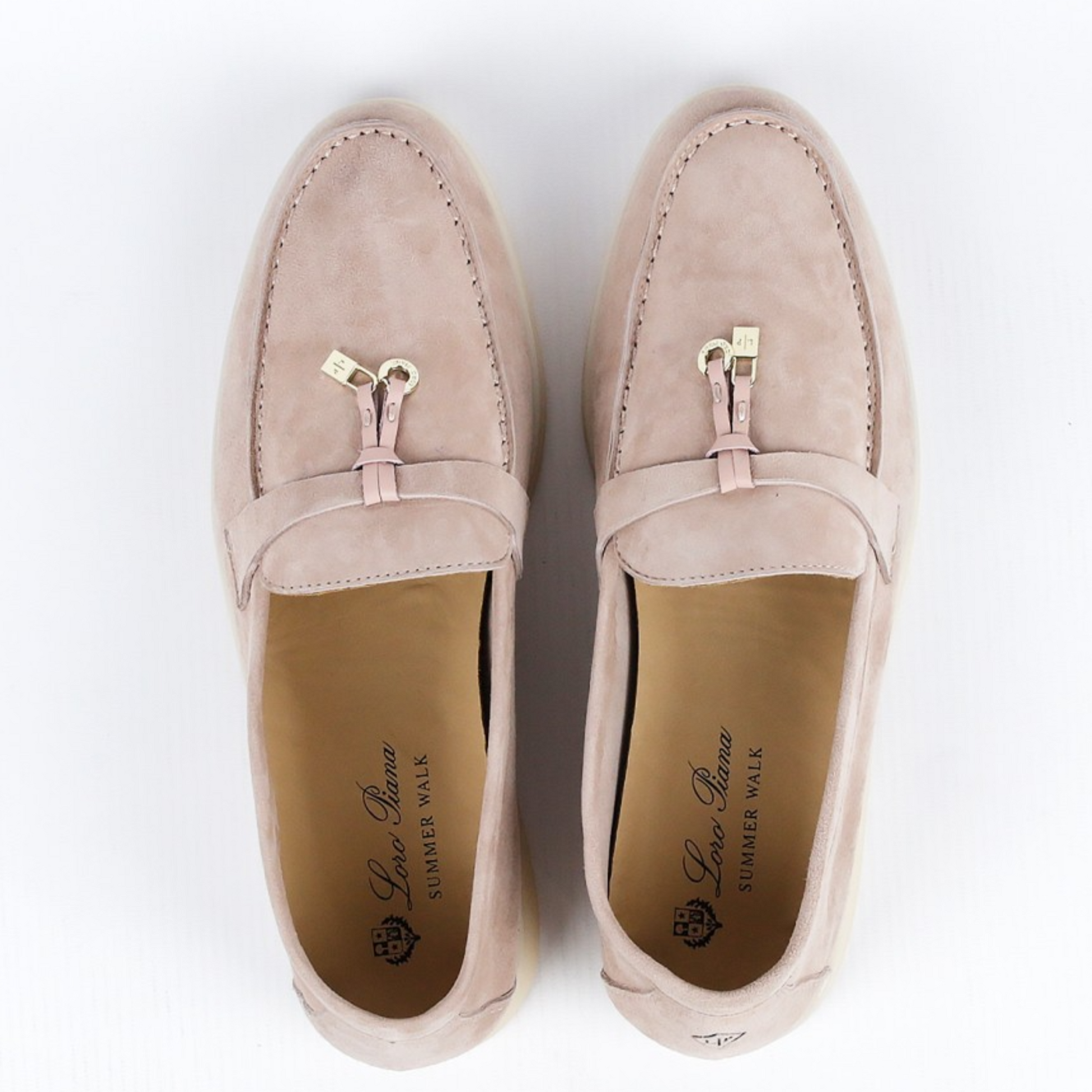 Loro Piana Summer Walk Suede Loafers - Light Camel (030)