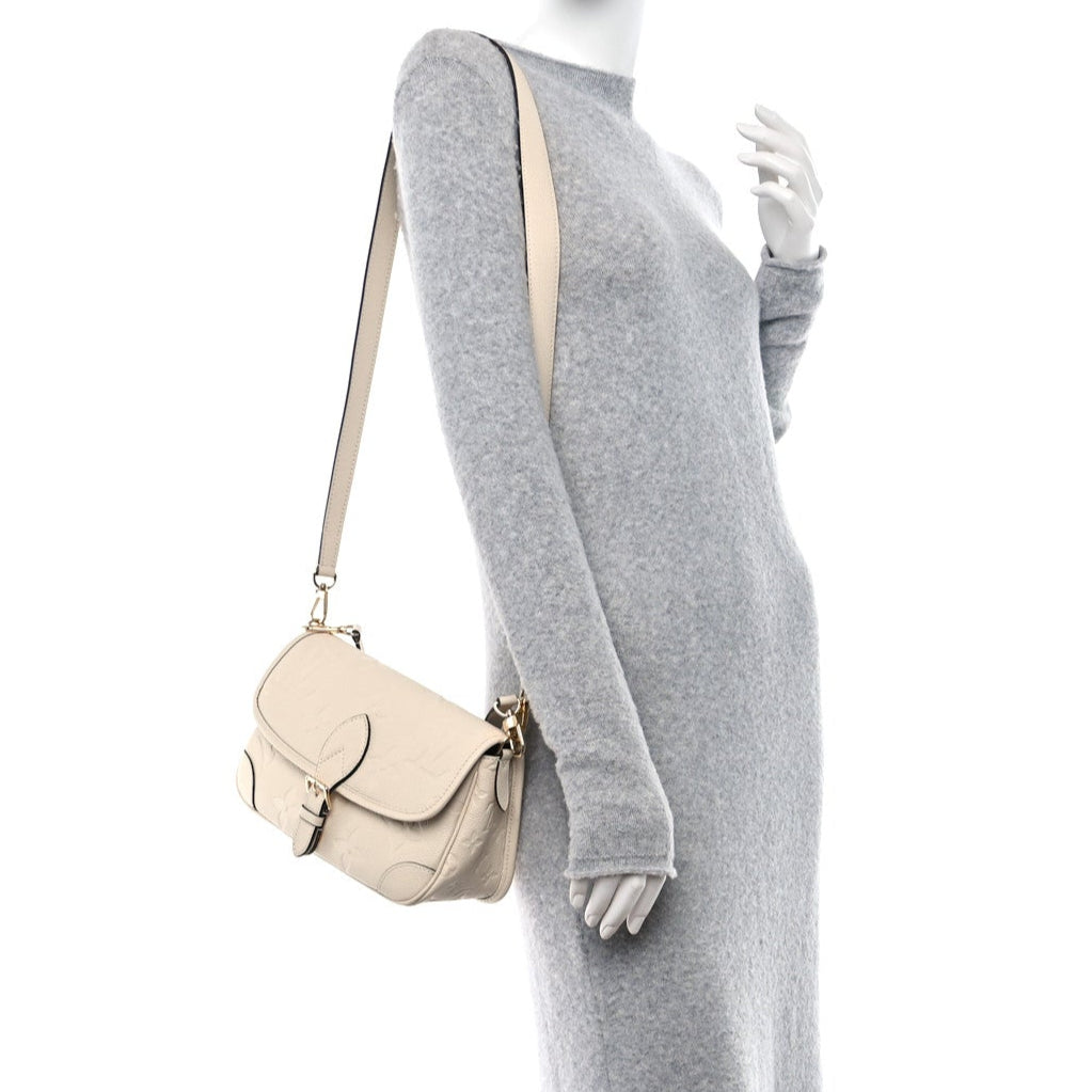 Louis Vuitton Diane Satchel Shoulder Bag - Cream
