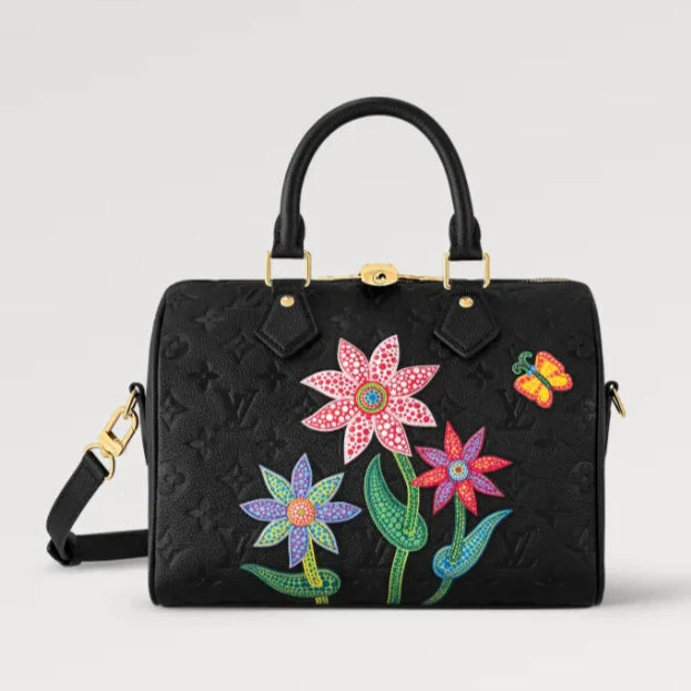 Louis Vuitton x Yayoi Kusama Speedy Bandoulière 25 Handbag - Black