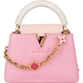 Louis Vuitton Taurillon Flower Chain Mini Capucines Handbag – Candy Pink