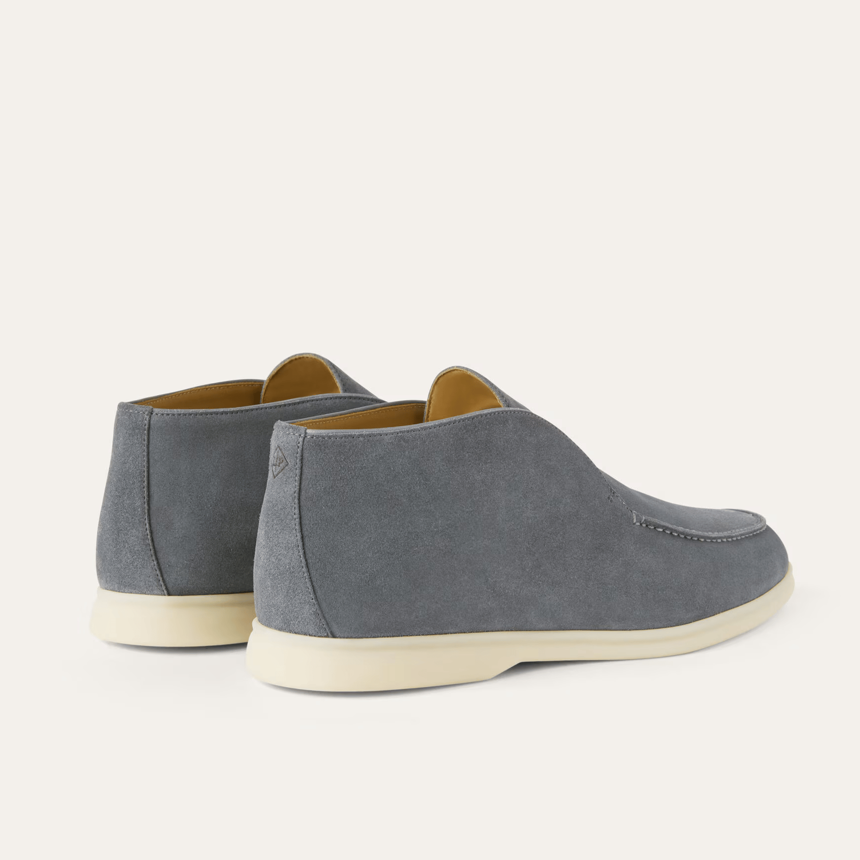 Loro Piana Open Walk Suede Ankle Boots - Frozen Blue (60JF)