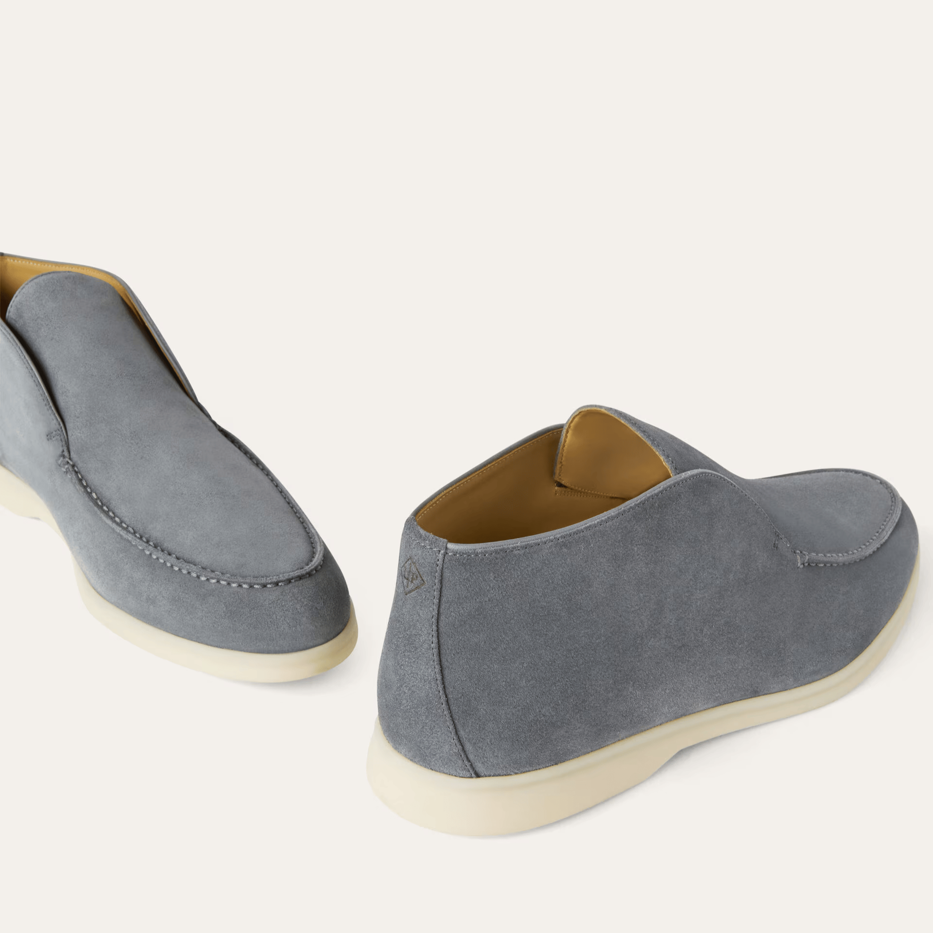 Loro Piana Open Walk Suede Ankle Boots - Frozen Blue (60JF)