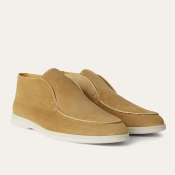 Loro Piana Open Walk The Comfort of Elegance® Ankle Boots – Light Wood Smoke (H755)