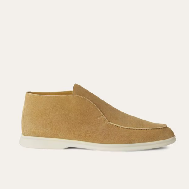 Loro Piana Open Walk The Comfort of Elegance® Ankle Boots – Light Wood Smoke (H755)