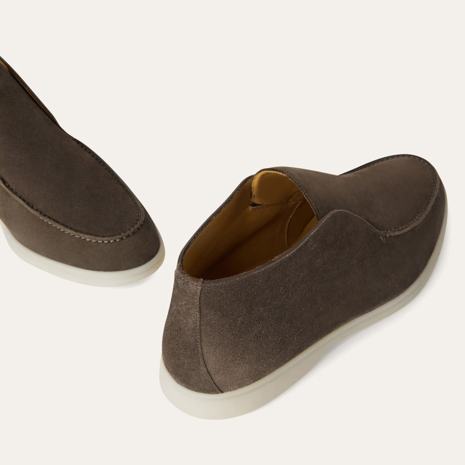 Loro Piana Open Walk Suede Ankle Boot - Warm Gray (MD84)