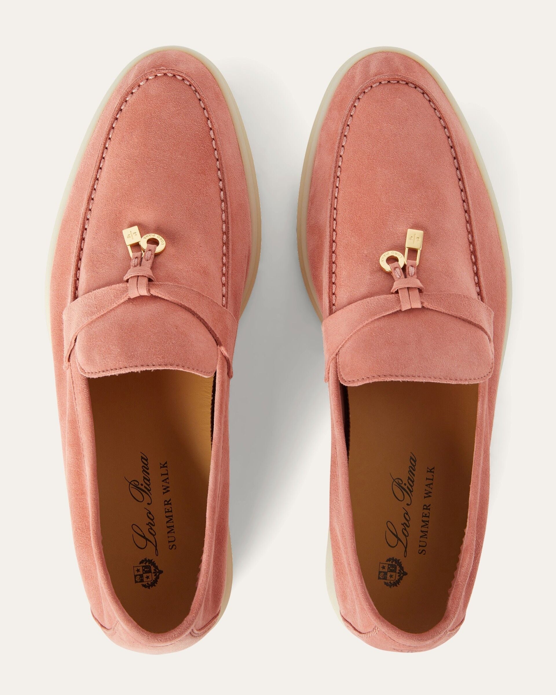 Loro Piana Summer Charms Walk Loafer Suede - Sorbet Pink (303J)